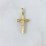 Dije Cruz Cristo 1.05gr / 3cm / Troquelado Oro Amarillo