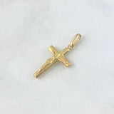 Dije Cruz Cristo 1.05gr / 3cm / Troquelado Oro Amarillo