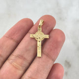 Dije Cruz Cristo 1.8gr / 3cm / San Benito Oro Amarillo