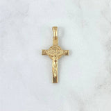 Dije Cruz Cristo 1.8gr / 3cm / San Benito Oro Amarillo