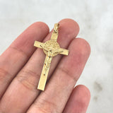 Dije Cruz Cristo 3.35gr / 4.2cm / San Benito Oro Amarillo