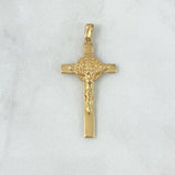 Dije Cruz Cristo 3.35gr / 4.2cm / San Benito Oro Amarillo