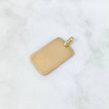 Dije Placa Rectangular 2.3gr / 3.2cm - 2.8cm * 1.7cm / Lisa Oro Amarillo