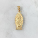 Dije Virgen Guadalupe Silueta 2.5gr / 4.3cm / Troquelada Oro Amarillo ©