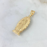 Dije Virgen Guadalupe Silueta 2.5gr / 4.3cm / Troquelada Oro Amarillo ©