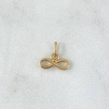 Dije Infinito 0.6gr / 1cm / Silueta Lisa Oro Amarillo