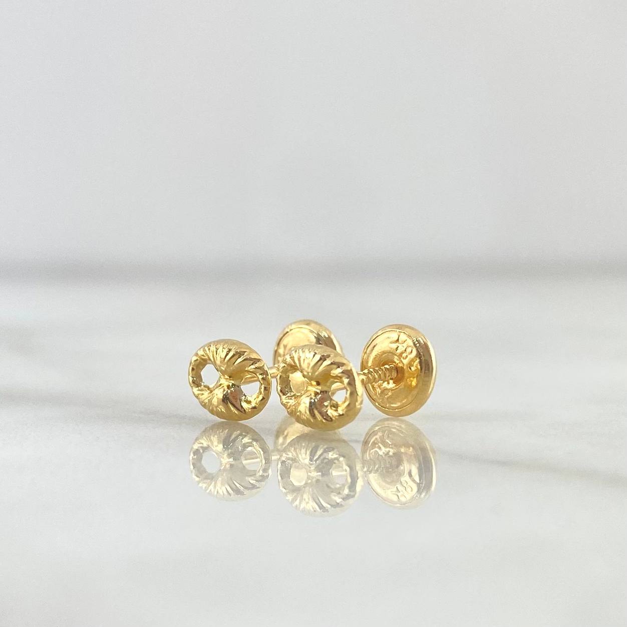 Topos Gc 0.55gr / 6mm Diamantados Oro Amarillo