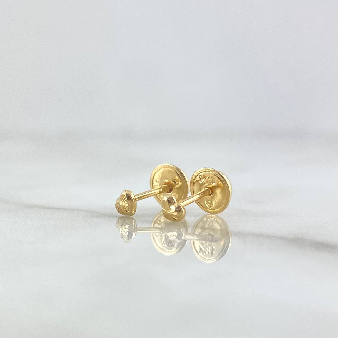 Topos Corazón Diamantado 0.45gr / 3mm Oro Amarillo