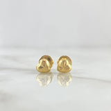 Topos Corazón 0.55gr / 5mm Diamantado Parcial Oro Amarillo ©