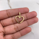 Dije Silueta Corazon 0.95gr / 2.1cm / Liso Oro Amarillo &