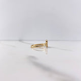 Anillo Raton 1.85gr / T6 1/4 / Circones Negros Blancos Oro Amarillo &