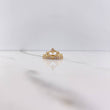 Anillo Corona Corazon 2.45gr / T6 1/2 / Circones Blancos Oro Amarillo &