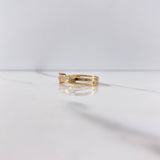 Anillo Lineas Cruzadas 2.5gr / T7 / Circones Rosado Blancos Oro Amarillo &