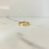 Anillo Solitario Churumbela 2gr / T6 1/2 / Circones Blancos Oro Amarillo &