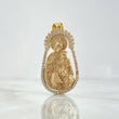 Dije Virgen del Carmen 12.25gr / 4.5cm / Mate Circones Blancos Oro Amarillo