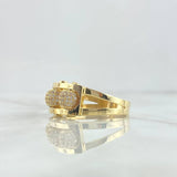 Anillo Bolas De Fuego 9.45gr / T12 / Circones Blancos Oro Amarillo ©