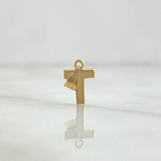 Dije Letra T 0.35gr / 1.5cm Liso Oro Amarillo