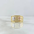 Anillo Sello Hongo Doble 1.65gr / T7 / Texturizado Tres Oros