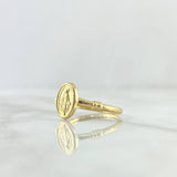 Anillo Virgen Milagrosa 1.35gr / T9 / Nudo Liso Oro Amarillo