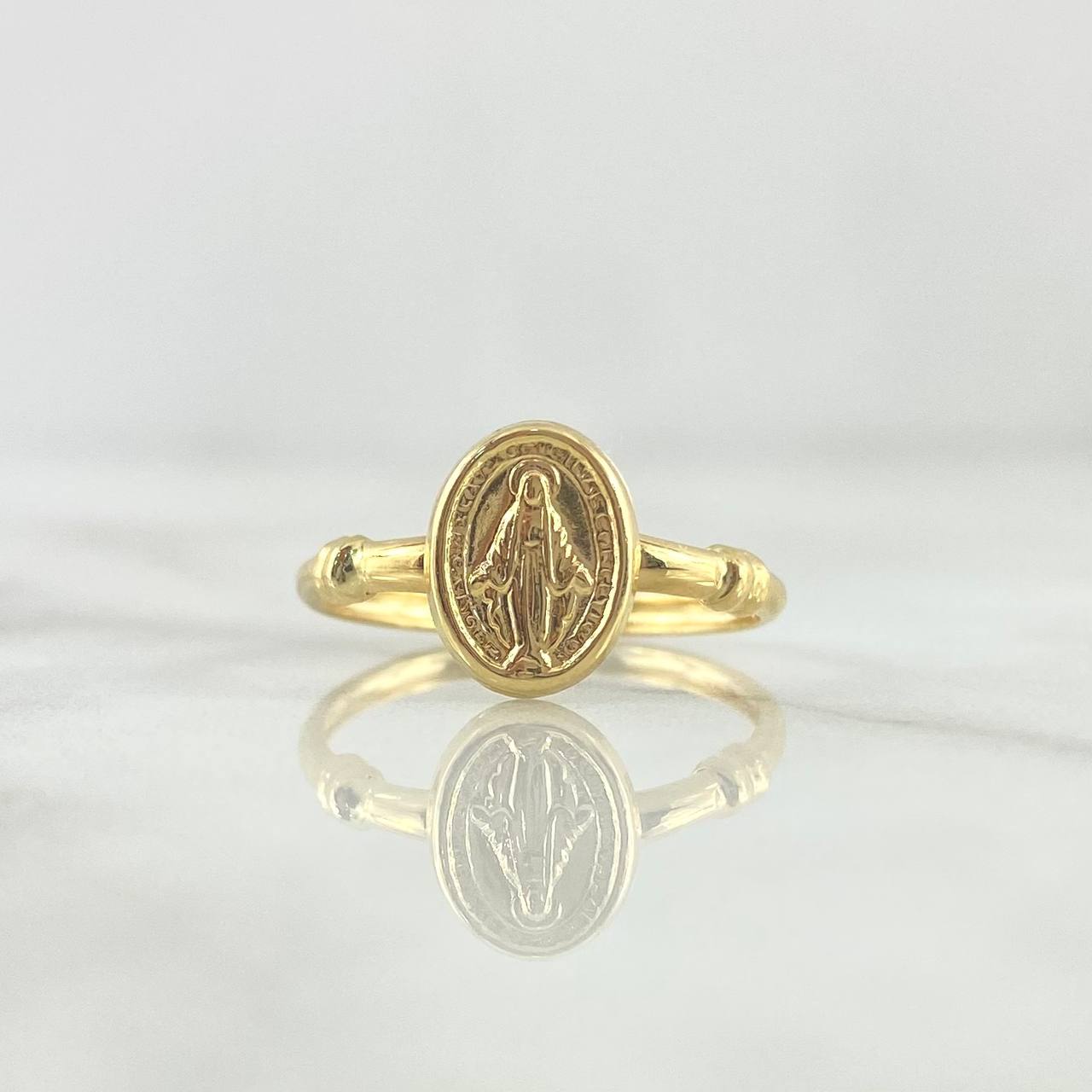 Anillo Virgen Milagrosa 1.35gr / T9 / Nudo Liso Oro Amarillo