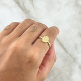 Anillo Virgen Milagrosa 1.35gr / T9 / Nudo Liso Oro Amarillo