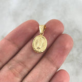 Dije Virgen Guadalupe 0.85gr / 2.2cm / Troquelado - Cargador Liso Oro Amarillo