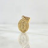 Dije Virgen Guadalupe 0.85gr / 2.2cm / Troquelado - Cargador Liso Oro Amarillo