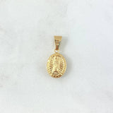 Dije Virgen Guadalupe 0.85gr / 2.2cm / Troquelado - Cargador Liso Oro Amarillo