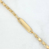 Pulso Pluribroche 2.15gr / 15cm / 2.5mm Placa Lisa Oro Amarillo *