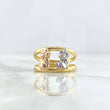 Anillo Doble Linea Gatos 2gr / T7 1/2 / Lisos Tres Oros *