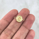 Herraje Letra S 0.4gr / 1.6cm / Ovalado Texturizado Oro Amarillo 18K