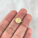 Herraje Letra G 0.5gr / 1.6cm / Circulo Bordeado Oro Amarillo 18K