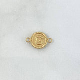 Herraje Letra G 0.5gr / 1.6cm / Circulo Bordeado Oro Amarillo 18K