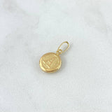 Dije Letra A 0.5gr / 1.6cm / Circulo Texturizado Oro Amarillo 18K ©