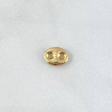 Herraje Eslabon GC 0.3gr / 1cm / Liso Oro Amarillo 18K