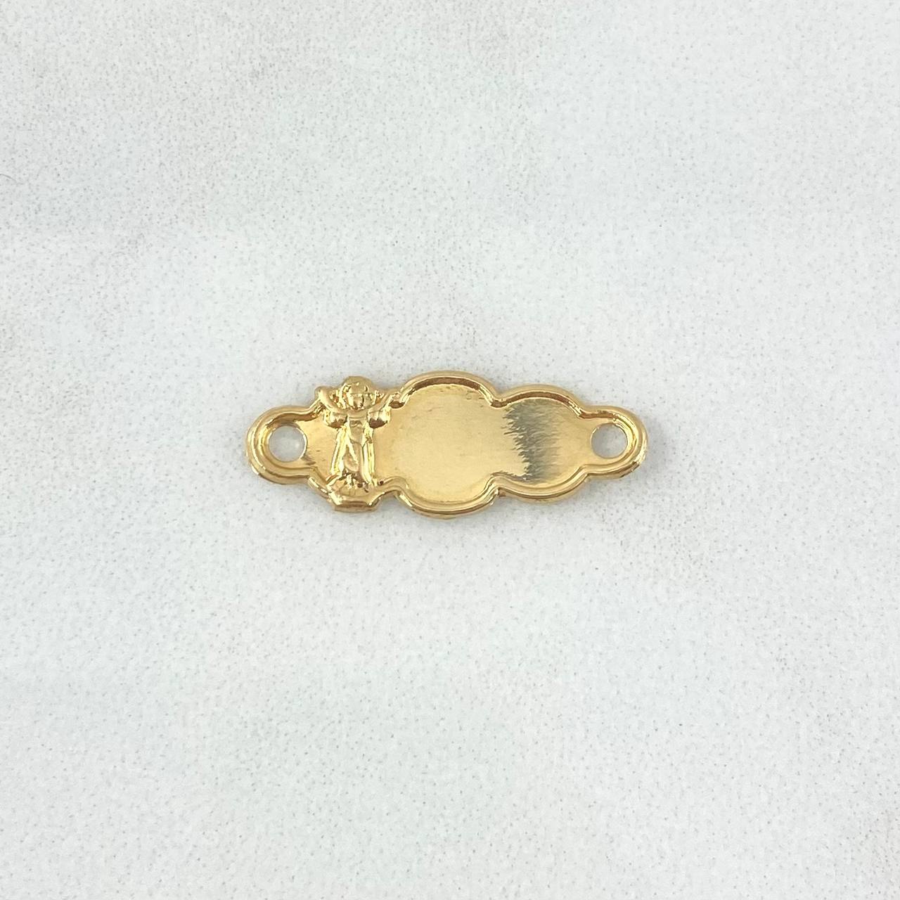 Herraje Placa Nube 0.55gr / 2.2cm / Divino Niño Oro Amarillo 18K