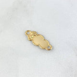 Herraje Placa Nube 0.55gr / 2.2cm / Divino Niño Oro Amarillo 18K