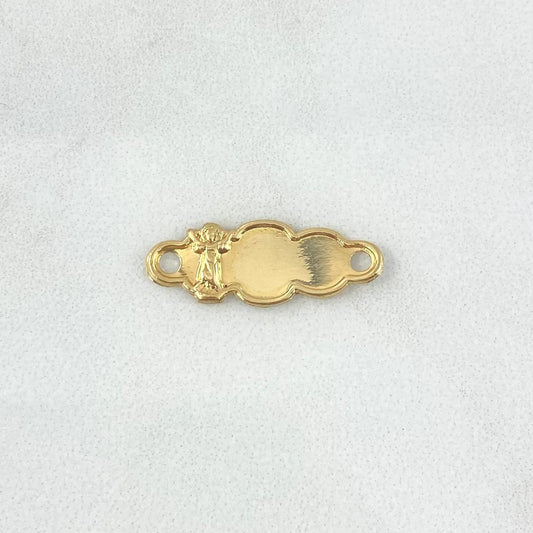 Herraje Placa Nube 0.55gr / 2.2cm / Divino Niño Oro Amarillo 18K