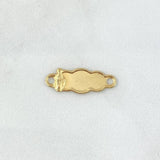 Herraje Placa Nube 0.55gr / 2.2cm / Virgen Milagrosa Silueta Oro Amarillo 18K *