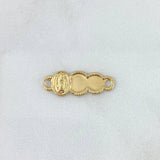 Herraje Placa Nube 0.55gr / 2.2cm / Virgen Milagrosa Ovalada Oro Amarillo 18K *