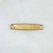 Herraje Placa Rectangular Curva 0.45gr / 2.5cm / Trenzada Oro Amarillo 18K