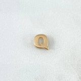 Herraje Letra Q 0.35gr / 6mm Tambor Oro Amarillo 18K