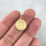 Dije San Benito 0.95gr / 2.2cm / Troquelado Oro Amarillo 18K