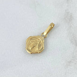 Dije Virgen Milagrosa 0.5gr / 1.8cm / Troquelado Marco Texturizado Oro Amarillo 18K