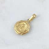 Dije Sagrado Corazón De Jesús 0.75gr / 2.1cm / Marco Floreado Oro Amarillo 18K