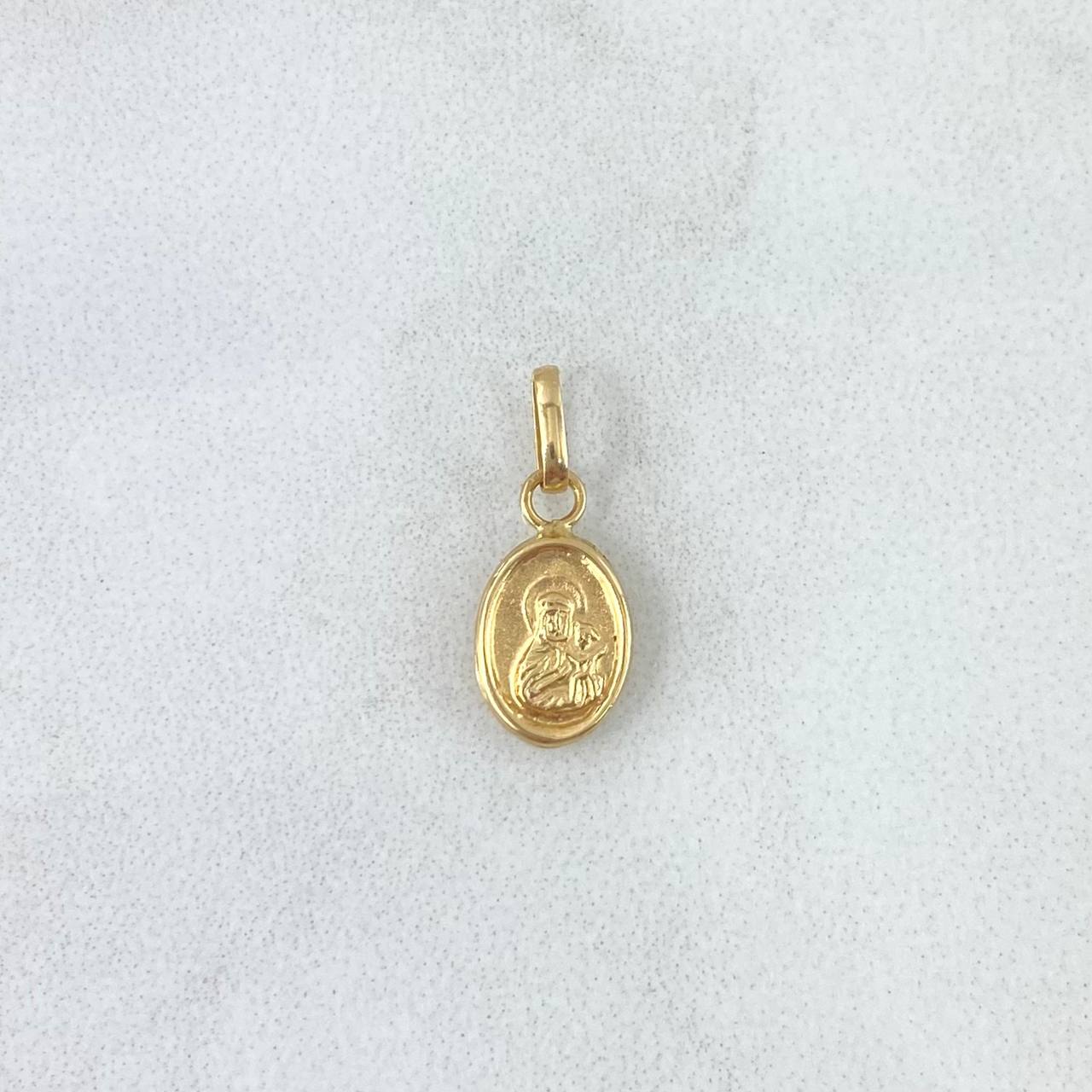 Dije Sagrado Corazón De Jesús - Virgen Del Carmen 0.3gr / 1.5cm / Oro Amarillo 18K