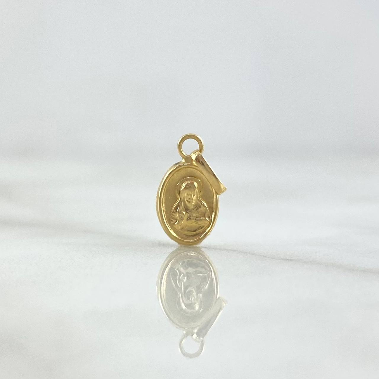 Dije Sagrado Corazón De Jesús - Virgen Del Carmen 0.3gr / 1.5cm / Oro Amarillo 18K