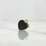 Dije Corazón 0.95gr / 1.6cm / Negro Electrostático Oro Amarillo 18K