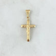 Dije Cruz Cristo 0.9gr / 2.8cm / Liso - Mate Oro Amarillo 18K