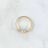 Anillo Infinito 1.55gr / T6 3/4 / Circones Blancos Oro Amarillo 18K *